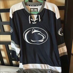 Navy and White Hockey Jersey